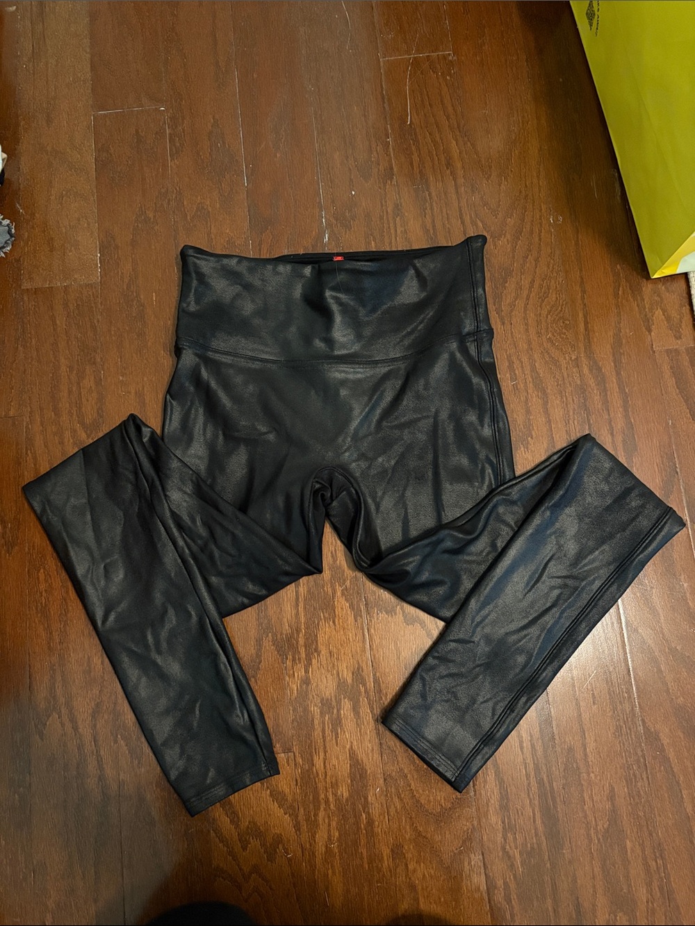 SPANX Black Faux Leather Leggings